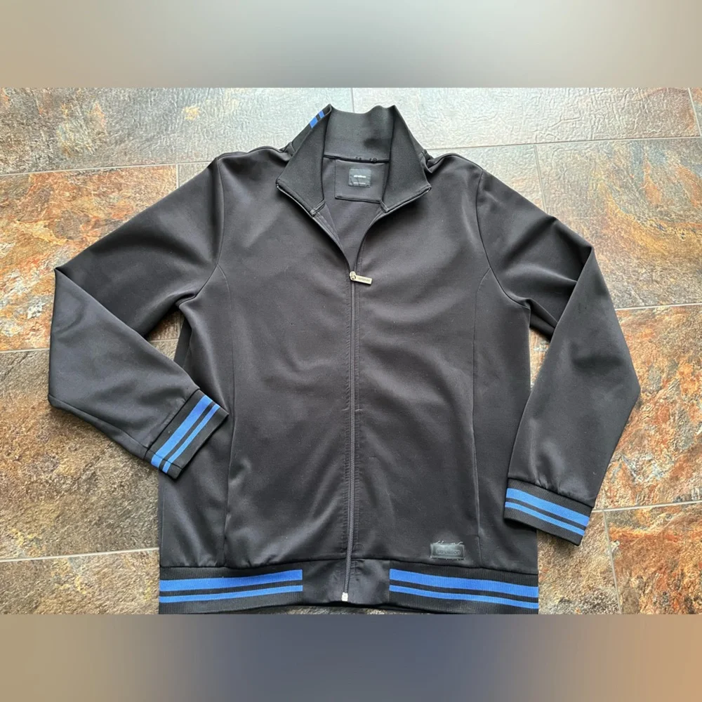 Men’s Strellson black with  blue full zip track performance jacket. Size XL - Picture 4 of 16